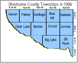 Sherburne County Plat Map Townships | Sherburne County Minnesota | Mngenweb